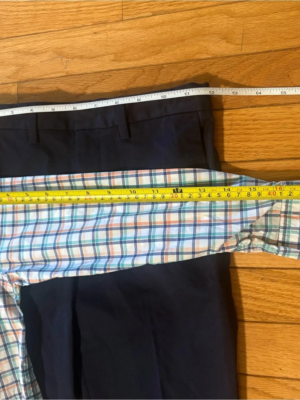 Ralph Lauren Boys White Plaid Button-Down Shirt & J.Crew Navy Pants Set Size 8
